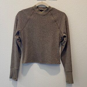 Athleta | Heathered brown soft luxe top